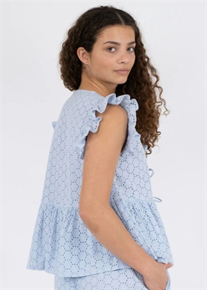 Palasi Broiderie top Light Blue Neo Noir 